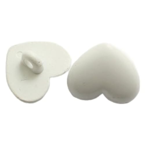 Blausky 10 Stück Liebesknöpfe,Knöpfe aus Kunststoff Bunte Herzförmige Schnalle Bastelknöpfe Buttons mit Griff Ersatzknopf zum Nähen und DIY-Dekoration für Jeans Jacke Kleidung 20mm,Weiß Blausky 10 Stück Liebesknöpfe,Knöpfe aus Kunststoff Bunte Herzförmige Schnalle Bastelknöpfe Buttons mit Griff Ersatzknopf zum Nähen und DIY-Dekoration für Jeans Jacke Kleidung 20mm,Weiß von Blausky