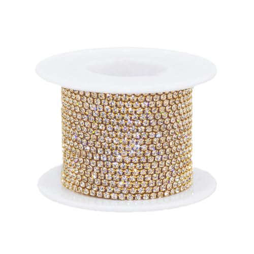 Blausky 10 m Strassband,Kristall Strass Kette,Strass Borte Band,Dekoration Strasssteine,Glitzerband,Strasssteine zum Aufnähen,Glitzer Basteln,für Schmuck Machen Nähen,Gold B,4.0mm,Spärlich Stil Blausky 10 m Strassband,Kristall Strass Kette,Strass Borte Band,Dekoration Strasssteine,Glitzerband,Strasssteine zum Aufnähen,Glitzer Basteln,für Schmuck Machen Nähen,Gold B,4.0mm,Spärlich Stil von Blausky