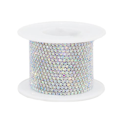 Blausky 10 m Strassband,Kristall Strass Kette,Strass Borte Band,Dekoration Strasssteine,Glitzerband,Strasssteine zum Aufnähen,Glitzer Basteln,für Schmuck Machen Nähen,Silber B,4.2mm,Spärlich Stil Blausky 10 m Strassband,Kristall Strass Kette,Strass Borte Band,Dekoration Strasssteine,Glitzerband,Strasssteine zum Aufnähen,Glitzer Basteln,für Schmuck Machen Nähen,Silber B,4.2mm,Spärlich Stil von Blausky