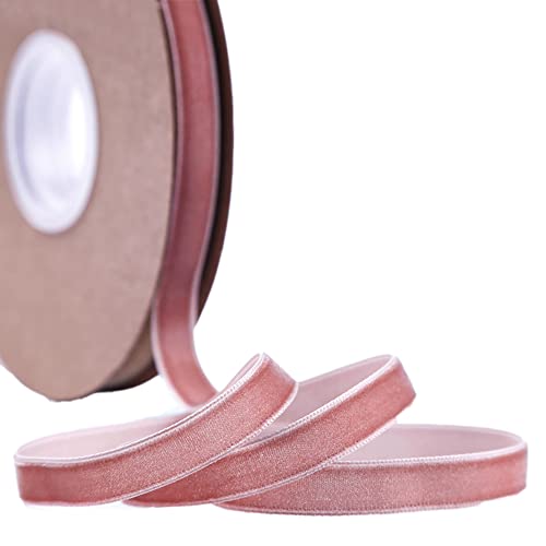 Blausky 10 mm x 20 Yards Samtband,Samt Dekoband,Schleifenband Bunte Bänder Schmuckband Geschenkband Samtborte Zierborte Borte Band Zierband zum Nähen Geschenkverpackung Dekoration,Altrosa Blausky 10 mm x 20 Yards Samtband,Samt Dekoband,Schleifenband Bunte Bänder Schmuckband Geschenkband Samtborte Zierborte Borte Band Zierband zum Nähen Geschenkverpackung Dekoration,Altrosa von Blausky