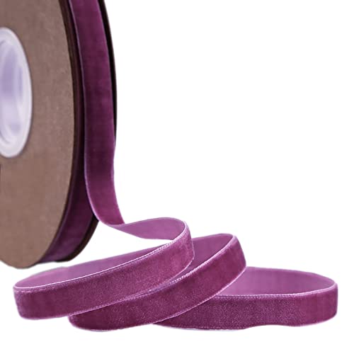 Blausky 10 mm x 20 Yards Samtband,Samt Dekoband,Schleifenband Bunte Bänder Schmuckband Geschenkband Samtborte Zierborte Borte Band Zierband zum Nähen Geschenkverpackung Dekoration,Rosaviolett Blausky 10 mm x 20 Yards Samtband,Samt Dekoband,Schleifenband Bunte Bänder Schmuckband Geschenkband Samtborte Zierborte Borte Band Zierband zum Nähen Geschenkverpackung Dekoration,Rosaviolett von Blausky