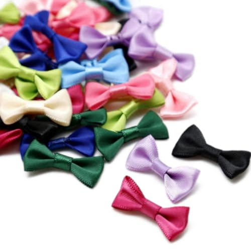 Blausky 100 Stück 3x1.5cm Mini-Satinband-Schleifen,Geschenkschleife Band Bowtie Farbe Bogen Doppelseitige Schleifen Satinschleifen zum Nähen für DIY Basteln Haar-Accessoires Hut,Gemischt Blausky 100 Stück 3x1.5cm Mini-Satinband-Schleifen,Geschenkschleife Band Bowtie Farbe Bogen Doppelseitige Schleifen Satinschleifen zum Nähen für DIY Basteln Haar-Accessoires Hut,Gemischt von Blausky