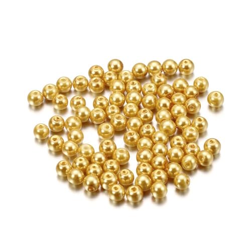 Blausky 100 Stück 8mm Bunte Glasperlen,Pony Perlen Bastelperlen mit Loch Runde Edelstein Perlen Rocailles-Perlen Lose Glas Perlen Spacer Perlen für DIY Schmuck Armbänder Ohrringe,Dunkelgelb Blausky 100 Stück 8mm Bunte Glasperlen,Pony Perlen Bastelperlen mit Loch Runde Edelstein Perlen Rocailles-Perlen Lose Glas Perlen Spacer Perlen für DIY Schmuck Armbänder Ohrringe,Dunkelgelb von Blausky