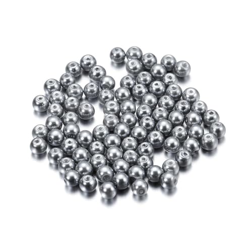 Blausky 100 Stück 8mm Bunte Glasperlen,Pony Perlen Bastelperlen mit Loch Runde Edelstein Perlen Rocailles-Perlen Lose Glas Perlen Spacer Perlen für DIY Schmuck Armbänder Ohrringe,Dunkelgrau Blausky 100 Stück 8mm Bunte Glasperlen,Pony Perlen Bastelperlen mit Loch Runde Edelstein Perlen Rocailles-Perlen Lose Glas Perlen Spacer Perlen für DIY Schmuck Armbänder Ohrringe,Dunkelgrau von Blausky