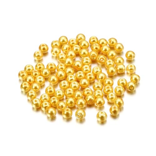 Blausky 100 Stück 8mm Bunte Glasperlen,Pony Perlen Bastelperlen mit Loch Runde Edelstein Perlen Rocailles-Perlen Lose Glas Perlen Spacer Perlen für DIY Schmuck Armbänder Ohrringe,Gelb Blausky 100 Stück 8mm Bunte Glasperlen,Pony Perlen Bastelperlen mit Loch Runde Edelstein Perlen Rocailles-Perlen Lose Glas Perlen Spacer Perlen für DIY Schmuck Armbänder Ohrringe,Gelb von Blausky