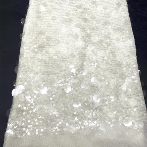 Blausky 125cm x 3 Yards Paillettenstoff,Glitzer Stoff Kleiderstoff Dekostoff mit Extra groß Runde Pailletten Party Stoff zum Basteln für Nähen Kleide Tutu-Röcke Bekleidungsdesign,Apricot Blausky 125cm x 3 Yards Paillettenstoff,Glitzer Stoff Kleiderstoff Dekostoff mit Extra groß Runde Pailletten Party Stoff zum Basteln für Nähen Kleide Tutu-Röcke Bekleidungsdesign,Apricot von Blausky