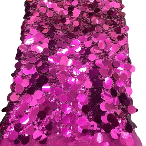 Blausky 125cm x 3 Yards Paillettenstoff,Glitzer Stoff Kleiderstoff Dekostoff mit Extra groß Runde Pailletten Party Stoff zum Basteln für Nähen Kleide Tutu-Röcke Bekleidungsdesign,Rosérot Blausky 125cm x 3 Yards Paillettenstoff,Glitzer Stoff Kleiderstoff Dekostoff mit Extra groß Runde Pailletten Party Stoff zum Basteln für Nähen Kleide Tutu-Röcke Bekleidungsdesign,Rosérot von Blausky