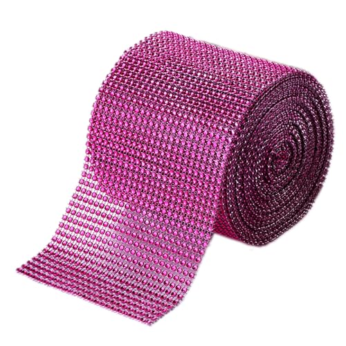 Blausky 12cm x 2 Yards Strass Mesh Ribbon,24 Reihen Galvanik Kunststoff Strassband,Kristall Diamant Dekoration Band Glitzerband zum Aufnähen für Hochzeit Geburtstag Bordüre DIY Handwerk,Rosenrot Blausky 12cm x 2 Yards Strass Mesh Ribbon,24 Reihen Galvanik Kunststoff Strassband,Kristall Diamant Dekoration Band Glitzerband zum Aufnähen für Hochzeit Geburtstag Bordüre DIY Handwerk,Rosenrot von Blausky