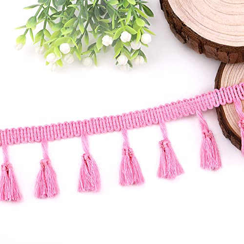 Blausky 15 Yards Quastenborte,Quasten-Nähkantenbesatz,Fransenband zum Nähen,Farbige Fransenborte,Fransen Trim,Dekorativer Besatz für Vorhang Lampenschirm Kostüm Tischdecke,Breite 4 cm,Pink Blausky 15 Yards Quastenborte,Quasten-Nähkantenbesatz,Fransenband zum Nähen,Farbige Fransenborte,Fransen Trim,Dekorativer Besatz für Vorhang Lampenschirm Kostüm Tischdecke,Breite 4 cm,Pink von Blausky
