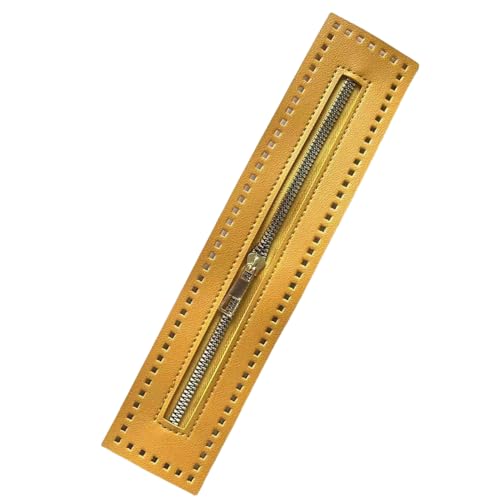 Blausky 2 Stück 5.5x27cm Lederreißverschluss,PU-Leder-Reißverschluss Reißverschlussrahmen zum Nähen Zippverschluss Ersatz Taschen Häkeln Zubehör für Handtasche Häkeltaschen Geldbörsen,Gelb Blausky 2 Stück 5.5x27cm Lederreißverschluss,PU-Leder-Reißverschluss Reißverschlussrahmen zum Nähen Zippverschluss Ersatz Taschen Häkeln Zubehör für Handtasche Häkeltaschen Geldbörsen,Gelb von Blausky