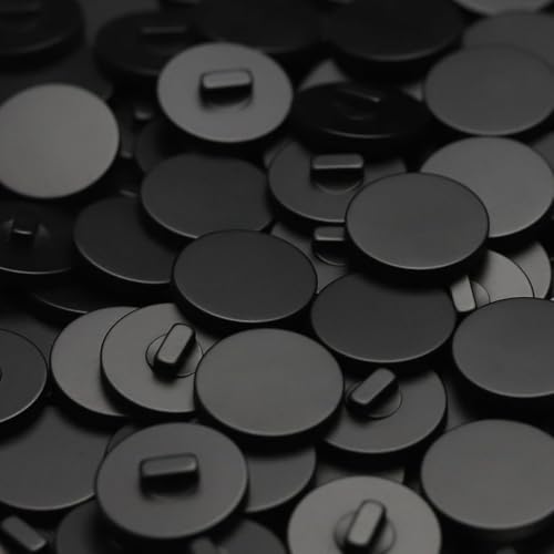Blausky 20 Stück Flache Runde Knöpfe,Knöpfe mit Henkel Ösenknöpfe Ersatz Bastelknöpfe Nähknöpfe Kunststoff Buttons zum Nähen für Bekleidung Jacke Mantel Blazer Kardigans,Schwarz,18mm Blausky 20 Stück Flache Runde Knöpfe,Knöpfe mit Henkel Ösenknöpfe Ersatz Bastelknöpfe Nähknöpfe Kunststoff Buttons zum Nähen für Bekleidung Jacke Mantel Blazer Kardigans,Schwarz,18mm von Blausky