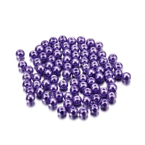 Blausky 200 Stück 4mm Bunte Glasperlen,Pony Perlen Bastelperlen mit Loch Runde Edelstein Perlen Rocailles-Perlen Lose Glas Perlen Spacer Perlen für DIY Schmuck Armbänder Ohrringe,Violett Blausky 200 Stück 4mm Bunte Glasperlen,Pony Perlen Bastelperlen mit Loch Runde Edelstein Perlen Rocailles-Perlen Lose Glas Perlen Spacer Perlen für DIY Schmuck Armbänder Ohrringe,Violett von Blausky