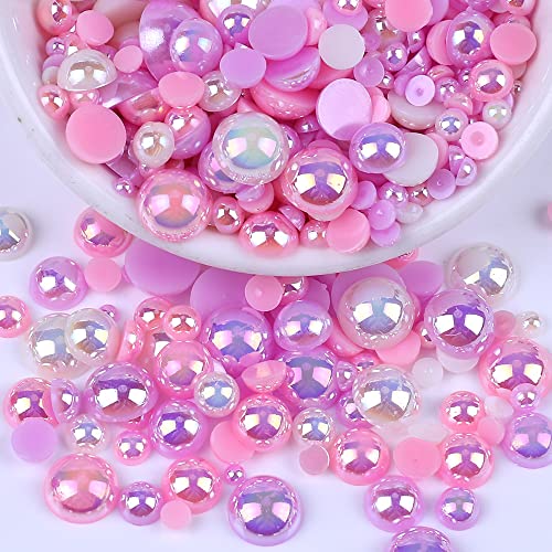 Blausky 200 Stück Flache Rückseite Halbrunde Perlen,Flache Rücken Perlen,Kunstperle Lose Perlen Bunte Halbperlen,Imitationsperlen Dekoperlen für DIY Maniküre,Schmuckherstellung,5 mm,Lila-Pink Blausky 200 Stück Flache Rückseite Halbrunde Perlen,Flache Rücken Perlen,Kunstperle Lose Perlen Bunte Halbperlen,Imitationsperlen Dekoperlen für DIY Maniküre,Schmuckherstellung,5 mm,Lila-Pink von Blausky