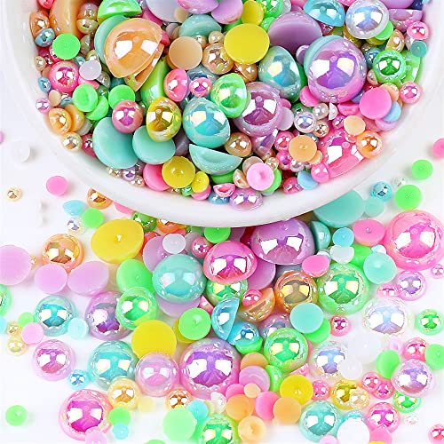 Blausky 200 Stück Flache Rückseite Halbrunde Perlen,Flache Rücken Perlen,Kunstperle Lose Perlen Bunte Halbperlen,Imitationsperlen Dekoperlen für DIY Maniküre,Schmuckherstellung,5 mm,Pink-Grün-Gelb Blausky 200 Stück Flache Rückseite Halbrunde Perlen,Flache Rücken Perlen,Kunstperle Lose Perlen Bunte Halbperlen,Imitationsperlen Dekoperlen für DIY Maniküre,Schmuckherstellung,5 mm,Pink-Grün-Gelb von Blausky