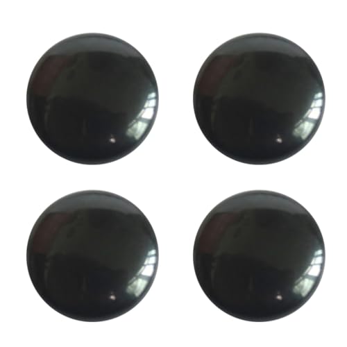 Blausky 20mm x 10 STK Runde Harzknöpfe,Kleine Knöpfe Bunte nähknöpfe Bastelknöpfe Knöpfe aus Harz Buttons mit Löcher zum Annähen DIY knopf für Bekleidung Hosen Hemd Kleider Rock,Schwarz von Blausky