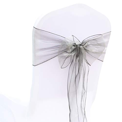 Blausky 25 Stück Universal Stuhlschärpen,18x275cm Organza Stuhlschleife Schleifenband Stuhlbänder Stuhl Dekorative Schleife Stuhl Schärpen für Hochzeit Party Zeremonie Feiern Bankett,Grau Blausky 25 Stück Universal Stuhlschärpen,18x275cm Organza Stuhlschleife Schleifenband Stuhlbänder Stuhl Dekorative Schleife Stuhl Schärpen für Hochzeit Party Zeremonie Feiern Bankett,Grau von Blausky