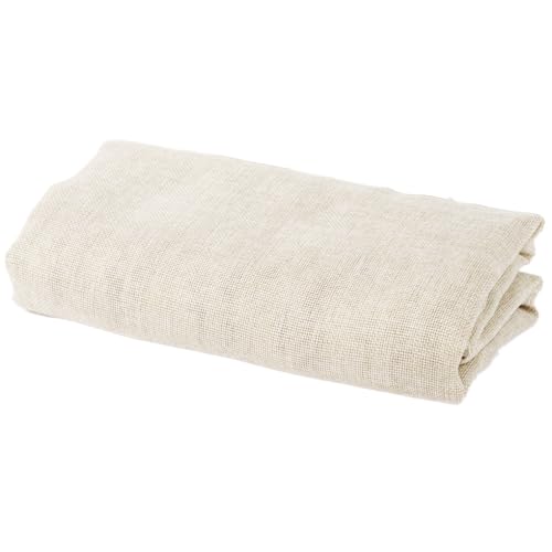 Blausky 2m x 150cm Leinenstoff Meterware,Jutestoff Natur Leinen Nähstoff,Kreuzstich Stoff Patchwork-Stoff Jute Stoff Dekostoff für Stickerei Dekoration,Tischdecke,Gartenarbeite,Beige von Blausky