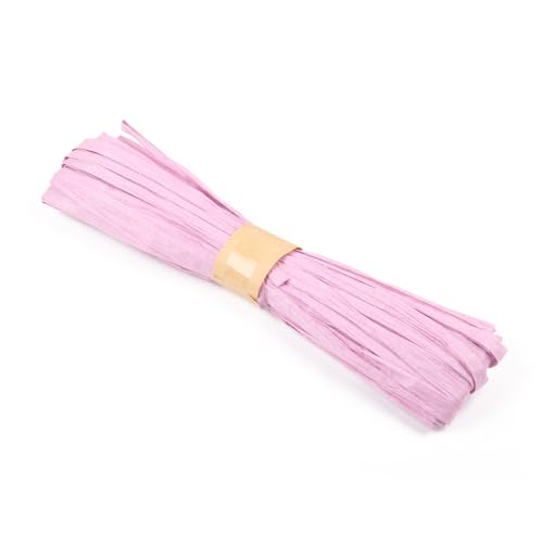Blausky 2x20m Bast Band,Naturbast Papierband Bastband,Raffia Papierschnur Geschenkband Natural Raffia Ribbon zum Basteln für DIY Weben Geschenkverpackung Gärtnern Florist Bouquets,Hellviolett von Blausky
