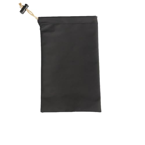 Blausky 3 Stück Schwarz Säckchen zum Befüllen,wasserdichte Drawstring Aufbewahrungstasche aus PU,Stoffbeutel mit Kordelzug für Mobiltelefonen Kamera Mobile Stromversorgung,12.5x21cm von Blausky
