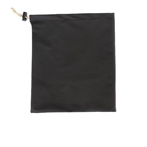 Blausky 3 Stück Schwarz Säckchen zum Befüllen,wasserdichte Drawstring Aufbewahrungstasche aus PU,Stoffbeutel mit Kordelzug für Mobiltelefonen Kamera Mobile Stromversorgung,21x24cm von Blausky