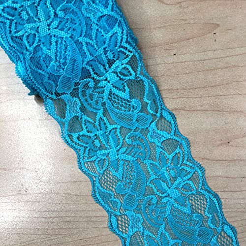 Blausky 3 Yards Elastizität Spitzenbordüre,Schleifenband,Spitzenborte Seidenbänder Spitzenstoff für Unterwäsche,DIY Handwerk,Hochzeiten zum Nähen oder Tischdekoration,8 cm Breite,Blau Blausky 3 Yards Elastizität Spitzenbordüre,Schleifenband,Spitzenborte Seidenbänder Spitzenstoff für Unterwäsche,DIY Handwerk,Hochzeiten zum Nähen oder Tischdekoration,8 cm Breite,Blau von Blausky
