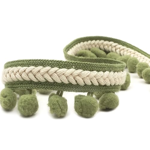 Blausky 3.5cm x 1 Yard Pomponborte,Bunt Pom Poms Quaste Bommelborte im ethnischen Stil Fransenborte Quaste Trim Pompoms Bänder Quastenband zum Nähen für DIY Kleidung Vorhang Kissen Deko,Grün Blausky 3.5cm x 1 Yard Pomponborte,Bunt Pom Poms Quaste Bommelborte im ethnischen Stil Fransenborte Quaste Trim Pompoms Bänder Quastenband zum Nähen für DIY Kleidung Vorhang Kissen Deko,Grün von Blausky