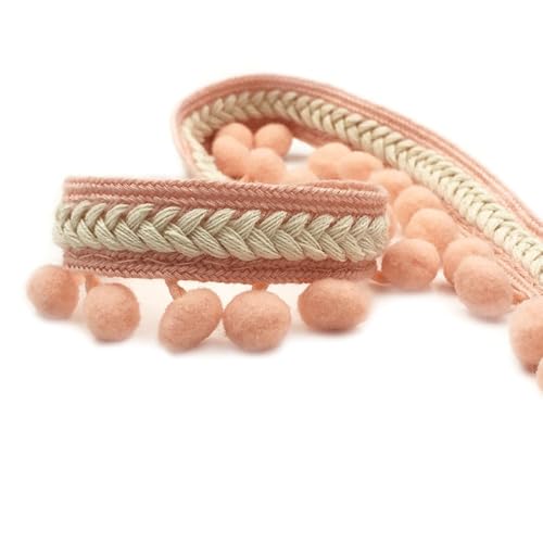 Blausky 3.5cm x 10 Yards Pomponborte,Bunt Pom Poms Quaste Bommelborte im ethnischen Stil Fransenborte Quaste Trim Pompoms Bänder Quastenband zum Nähen für DIY Kleidung Vorhang Kissen Deko,Graurosa Blausky 3.5cm x 10 Yards Pomponborte,Bunt Pom Poms Quaste Bommelborte im ethnischen Stil Fransenborte Quaste Trim Pompoms Bänder Quastenband zum Nähen für DIY Kleidung Vorhang Kissen Deko,Graurosa von Blausky