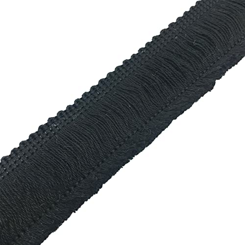 Blausky 3cm x 15yards Fransenbesatz,Quasten Trim aus Baumwolle Fransenband Spitzenborte Fransenborte Tanzfransen Fringe Borte Dekoband Nähzubehör für Kleidung Tischdecken Kissendeko,Schwarz Blausky 3cm x 15yards Fransenbesatz,Quasten Trim aus Baumwolle Fransenband Spitzenborte Fransenborte Tanzfransen Fringe Borte Dekoband Nähzubehör für Kleidung Tischdecken Kissendeko,Schwarz von Blausky