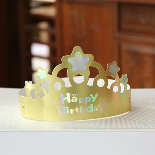 Blausky 40 Stück Happy birthday Papier Krone,Geburtstagshut Bunte Geburtstag Partyhüte Prinzessin Prinz Kronen Party Deko Hut für Foto Booth Party Geburtstags Festivals Baby Shower,Goldstern Blausky 40 Stück Happy birthday Papier Krone,Geburtstagshut Bunte Geburtstag Partyhüte Prinzessin Prinz Kronen Party Deko Hut für Foto Booth Party Geburtstags Festivals Baby Shower,Goldstern von Blausky
