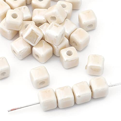 Blausky 50 Stück 6 mm Keramikperlen,Perlen für Armbänder Mehrfarbig Quadratische Perlen zum Auffädeln,Mini Perlen mit Loch,Beads aus Keramik,Bastelnperlen für Feiertage Partys Weihnachten,Beige Blausky 50 Stück 6 mm Keramikperlen,Perlen für Armbänder Mehrfarbig Quadratische Perlen zum Auffädeln,Mini Perlen mit Loch,Beads aus Keramik,Bastelnperlen für Feiertage Partys Weihnachten,Beige von Blausky