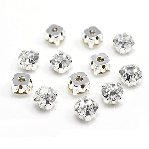 Blausky 50 Stück Strasssteine zum aufnähen,Flach Runder Diamant aus Glas,Glas Glitzersteine,Nähkrallen Kristalle Strasssteine für Kleid Kleidung Schuhe und DIY Handwerk,Transparent,7.8-8.2 mm Blausky 50 Stück Strasssteine zum aufnähen,Flach Runder Diamant aus Glas,Glas Glitzersteine,Nähkrallen Kristalle Strasssteine für Kleid Kleidung Schuhe und DIY Handwerk,Transparent,7.8-8.2 mm von Blausky