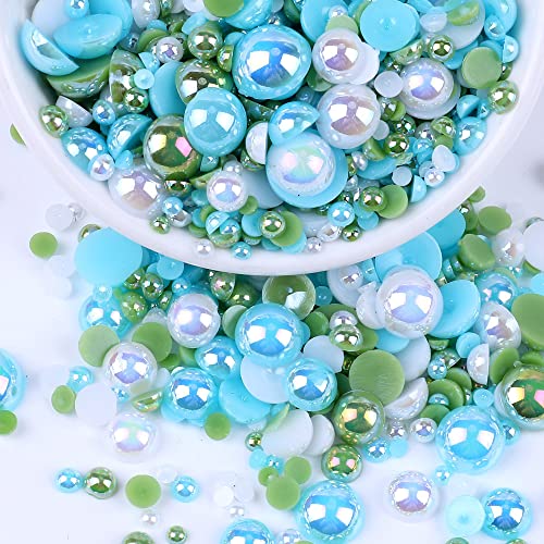 Blausky 500 Stück Flache Rückseite Halbrunde Perlen,Flache Rücken Perlen,Kunstperle Lose Perlen Bunte Halbperlen,Imitationsperlen Dekoperlen für DIY Maniküre,Schmuckherstellung,4 mm,Dunkelblau-Grün Blausky 500 Stück Flache Rückseite Halbrunde Perlen,Flache Rücken Perlen,Kunstperle Lose Perlen Bunte Halbperlen,Imitationsperlen Dekoperlen für DIY Maniküre,Schmuckherstellung,4 mm,Dunkelblau-Grün von Blausky