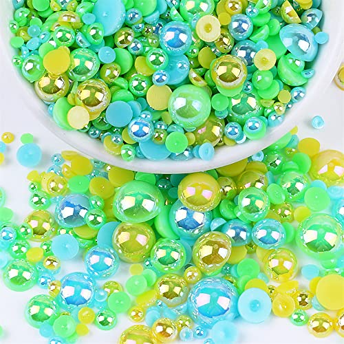 Blausky 500 Stück Flache Rückseite Halbrunde Perlen,Flache Rücken Perlen,Kunstperle Lose Perlen Bunte Halbperlen,Imitationsperlen Dekoperlen für DIY Maniküre,Schmuckherstellung,4 mm,Gelb-Blau-Grün Blausky 500 Stück Flache Rückseite Halbrunde Perlen,Flache Rücken Perlen,Kunstperle Lose Perlen Bunte Halbperlen,Imitationsperlen Dekoperlen für DIY Maniküre,Schmuckherstellung,4 mm,Gelb-Blau-Grün von Blausky