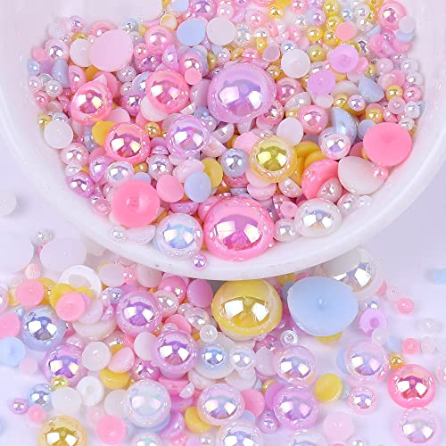 Blausky 500 Stück Flache Rückseite Halbrunde Perlen,Flache Rücken Perlen,Kunstperle Lose Perlen Bunte Halbperlen,Imitationsperlen Dekoperlen für DIY Maniküre,Schmuckherstellung,4 mm,Pink-Weiß-Lila Blausky 500 Stück Flache Rückseite Halbrunde Perlen,Flache Rücken Perlen,Kunstperle Lose Perlen Bunte Halbperlen,Imitationsperlen Dekoperlen für DIY Maniküre,Schmuckherstellung,4 mm,Pink-Weiß-Lila von Blausky