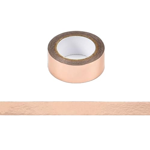 Blausky 5x5m Washi Tape,Bunt Abklebeband,Metall Klebeband 15mm Papier Tape Dekoratives Klebeband Bastelband für DIY Handwerk Planer Verschönert Journals Karten und Scrapbooking,Champagnerrosa von Blausky