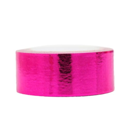 Blausky 5x5m Washi Tape,Bunt Abklebeband,Metall Klebeband 15mm Papier Tape Dekoratives Klebeband Bastelband für DIY Handwerk Planer Verschönert Journals Karten und Scrapbooking,Dunkelrosa von Blausky