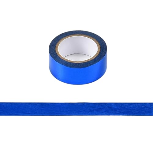 Blausky 5x5m Washi Tape,Bunt Abklebeband,Metall Klebeband 15mm Papier Tape Dekoratives Klebeband Bastelband für DIY Handwerk Planer Verschönert Journals Karten und Scrapbooking,Marineblau von Blausky