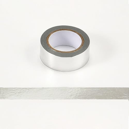 Blausky 5x5m Washi Tape,Bunt Abklebeband,Metall Klebeband 15mm Papier Tape Dekoratives Klebeband Bastelband für DIY Handwerk Planer Verschönert Journals Karten und Scrapbooking,Silber Blausky 5x5m Washi Tape,Bunt Abklebeband,Metall Klebeband 15mm Papier Tape Dekoratives Klebeband Bastelband für DIY Handwerk Planer Verschönert Journals Karten und Scrapbooking,Silber von Blausky