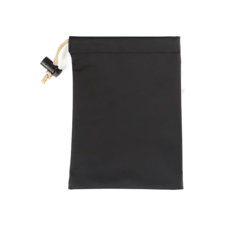 Blausky 6 Stück Schwarz Säckchen zum Befüllen,wasserdichte Drawstring Aufbewahrungstasche aus PU,Stoffbeutel mit Kordelzug für Mobiltelefonen Kamera Mobile Stromversorgung,10x14.5cm von Blausky