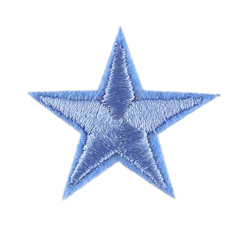 Blausky 66 Stück Aufnäher zum Aufnähen oder Aufbügeln,3x3cm Stern Bügelbilder Stickerei Patches Applikation Bügelflicken DIY-Zubehör für Kleidung Kleid Jacken Hut Jeans Rucksäcke,Dunkelblau von Blausky