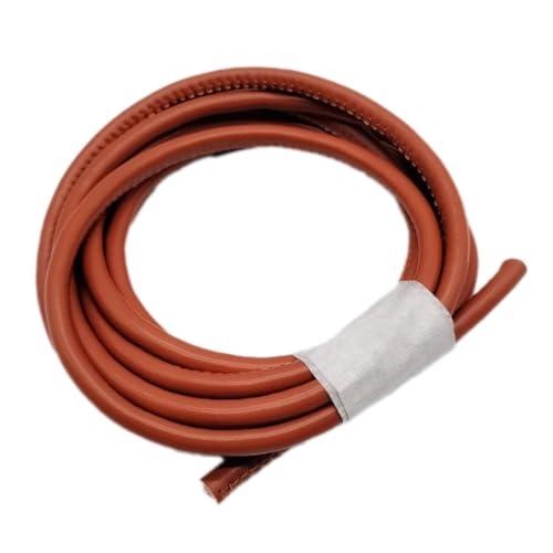 Blausky 6mm x 5m Lederband,Runde Lederschnüre Leder Schnur Kette Lederschnur aus PU Leder Leather Cord Chain Faux Lederriemen für DIY Handwerk Taschengurt Taschenkette Taschenzubehör,Hellbraun von Blausky