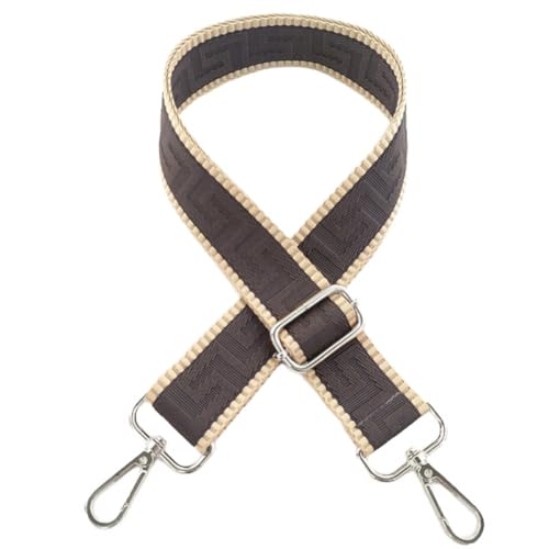 Blausky Breite 3.8 cm Taschengurt Bunter Schultergurt Verstellbarer Schultergurt Labyrinth Umhängegurt Längenverstellbarer 75-130cm für Taschen und Tragetaschen,DIY Taschenband,Grau+Silber von Blausky