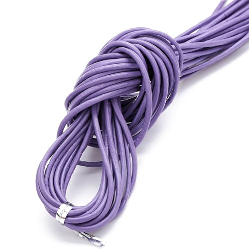 Blausky Lederband aus echt Leder,Rund Lederschnur Rindsleder Lederrieme Reißfeste LederschnurBasteln Lederbänder Natur Echtlederband für Armband Schlüsselband Schmuck,Lila,1mm x 10yards Blausky Lederband aus echt Leder,Rund Lederschnur Rindsleder Lederrieme Reißfeste LederschnurBasteln Lederbänder Natur Echtlederband für Armband Schlüsselband Schmuck,Lila,1mm x 10yards von Blausky