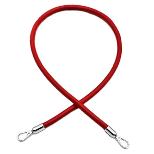 Blausky Ledertaschenriemen,Schultergurt Zum Wechseln Taschengriffe Schmaler Taschen Schulterriemen Ledergriffe Taschenbügel Ersatzgriff für Kleine Taschen Handtasche Schultertaschen,Rot+Silber von Blausky