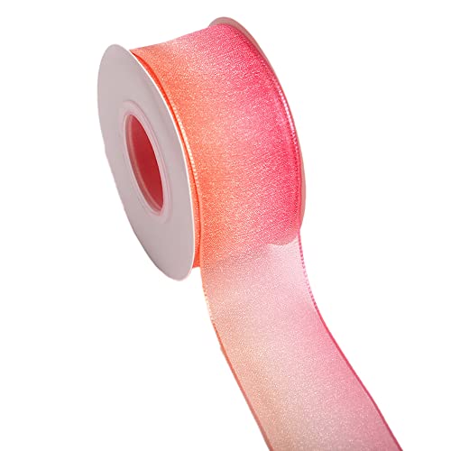 Blausky Schleifenband,Farbverlaufsband,Dekoration Geschenkband,Bunte Bänder,Regenbogen Band,Dekoband,Stoffband,für DIY,Haarschmuck,Schleifen,Blumenstrauß,Hochzeitsdeko,4 cm x 22 m,Rot Orange Blausky Schleifenband,Farbverlaufsband,Dekoration Geschenkband,Bunte Bänder,Regenbogen Band,Dekoband,Stoffband,für DIY,Haarschmuck,Schleifen,Blumenstrauß,Hochzeitsdeko,4 cm x 22 m,Rot Orange von Blausky