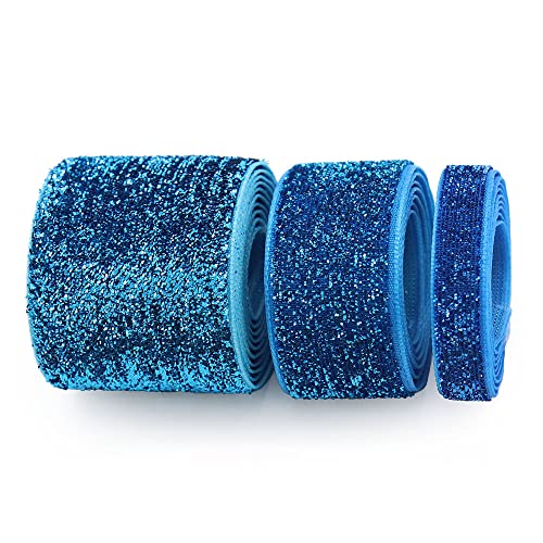 Blausky Schleifenband,Glitzer Gurtband,Schimmer Seidenband,Glitterband,Deko Band,Stoffband,Bänder zum Basteln,Glitzerband für Hochzeit Geburtstag Weihnachten Geschenkverpackung,Blau,10mm x 10 Yards Blausky Schleifenband,Glitzer Gurtband,Schimmer Seidenband,Glitterband,Deko Band,Stoffband,Bänder zum Basteln,Glitzerband für Hochzeit Geburtstag Weihnachten Geschenkverpackung,Blau,10mm x 10 Yards von Blausky