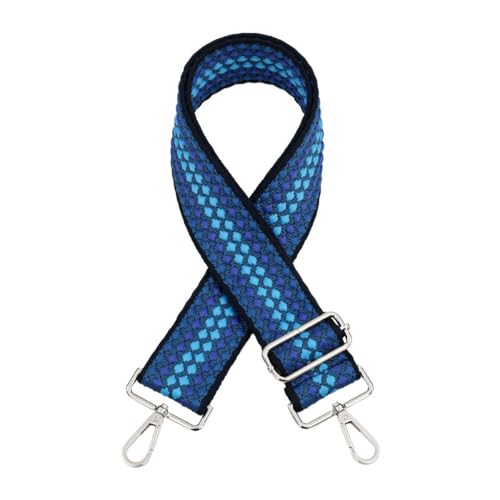 Blausky Taschengurt,5 cm Breit Taschengurte zum Wechseln,Verstellbar Breite Umhängetaschen Strap,75-130 cm,Taschenband Schulterriemen Bunte Schultergurt,für Taschen DIY Zubehör,Blau+Silber Blausky Taschengurt,5 cm Breit Taschengurte zum Wechseln,Verstellbar Breite Umhängetaschen Strap,75-130 cm,Taschenband Schulterriemen Bunte Schultergurt,für Taschen DIY Zubehör,Blau+Silber von Blausky