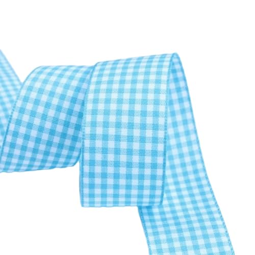 Geschenkband,Kariertes Band Weihnachtsband Bunte Schleifenband Gingham-Band Dekoband zum Verzieren & Basteln für Strauß Geschenkverpackungen Brautparty Hochzeit,Seeblau,1.6cm x 50 Yards Geschenkband,Kariertes Band Weihnachtsband Bunte Schleifenband Gingham-Band Dekoband zum Verzieren & Basteln für Strauß Geschenkverpackungen Brautparty Hochzeit,Seeblau,1.6cm x 50 Yards von Blausky