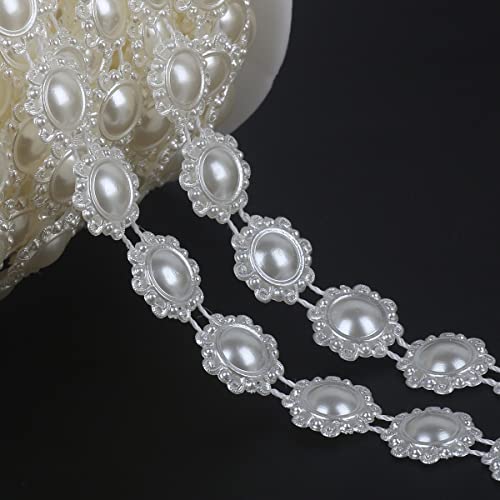 Perlenband,Perlengirlande,Perlenkette,Kunstperlen Perlen,Perlen Dekoband,Perlenschnur,Geschenkband,für DIY Handwerk Hochzeit Brautstrauß Partydekoration,Blume15mm,15 mm x 2 m Perlenband,Perlengirlande,Perlenkette,Kunstperlen Perlen,Perlen Dekoband,Perlenschnur,Geschenkband,für DIY Handwerk Hochzeit Brautstrauß Partydekoration,Blume15mm,15 mm x 2 m von Blausky