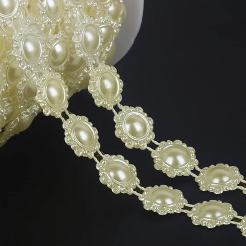 Perlenband,Perlengirlande,Perlenkette,Kunstperlen Perlen,Perlen Dekoband,Perlenschnur,Geschenkband,für DIY Handwerk Hochzeit Brautstrauß Partydekoration,Blume15mm,15 mm x 2 m Perlenband,Perlengirlande,Perlenkette,Kunstperlen Perlen,Perlen Dekoband,Perlenschnur,Geschenkband,für DIY Handwerk Hochzeit Brautstrauß Partydekoration,Blume15mm,15 mm x 2 m von Blausky